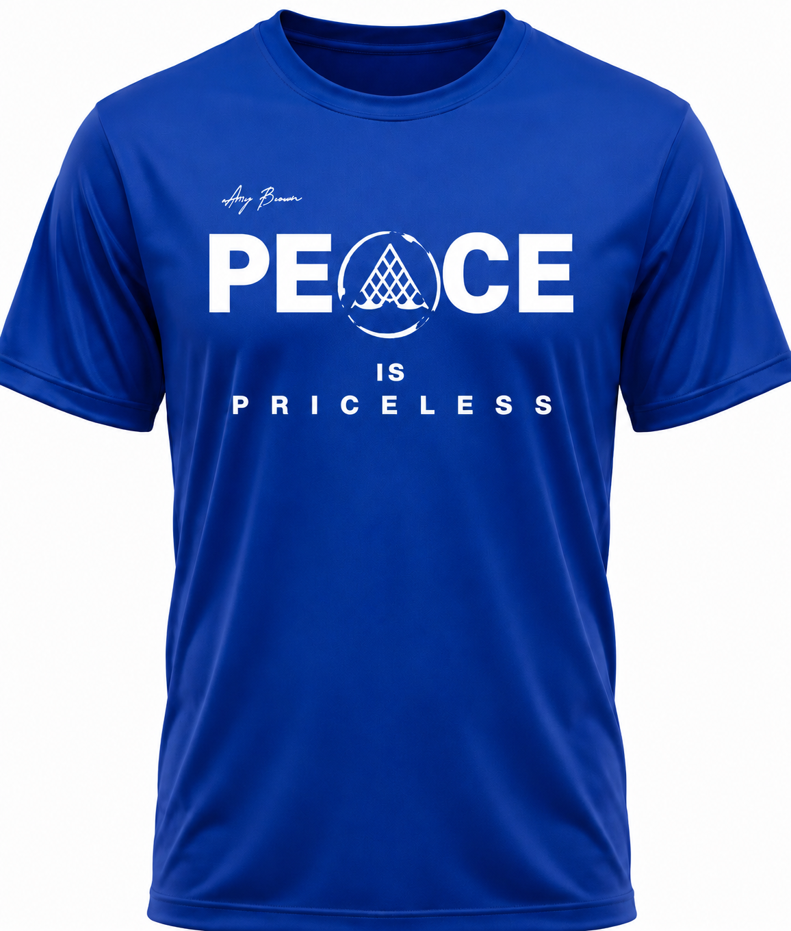 Blue Peace is Priceless Short Sleeve Tee Shirt